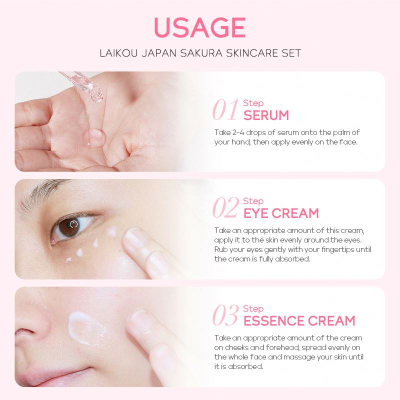 Laikou Sakura Skin & Eye Care 3 Pcs Set