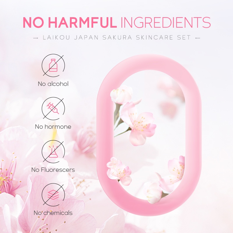 Laikou Japan Sakura Whitening Skin Care 4Pcs Set