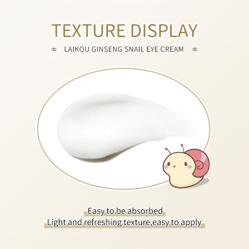 Laikou Snail Ginseng Eye Cream - 15g