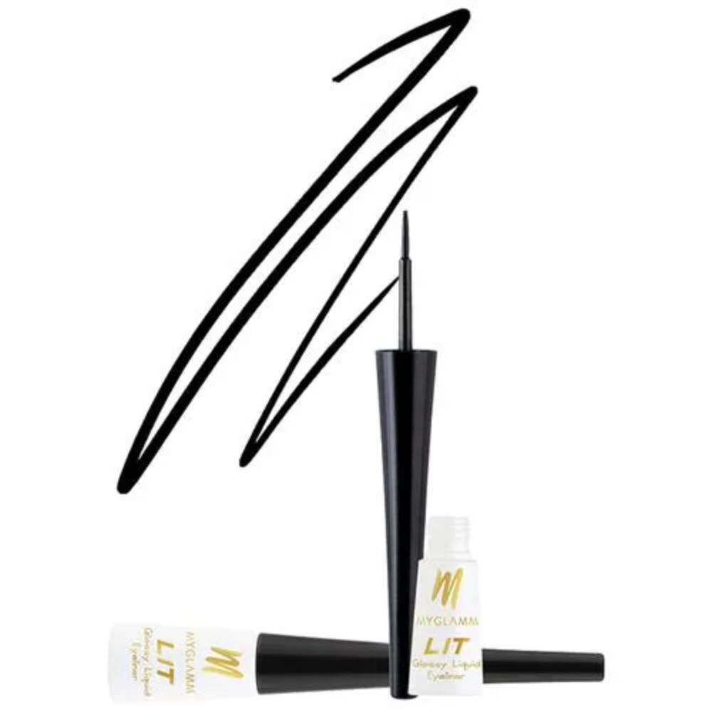 MyGlamm LIT Glossy Liquid Eyeliner - Black Party