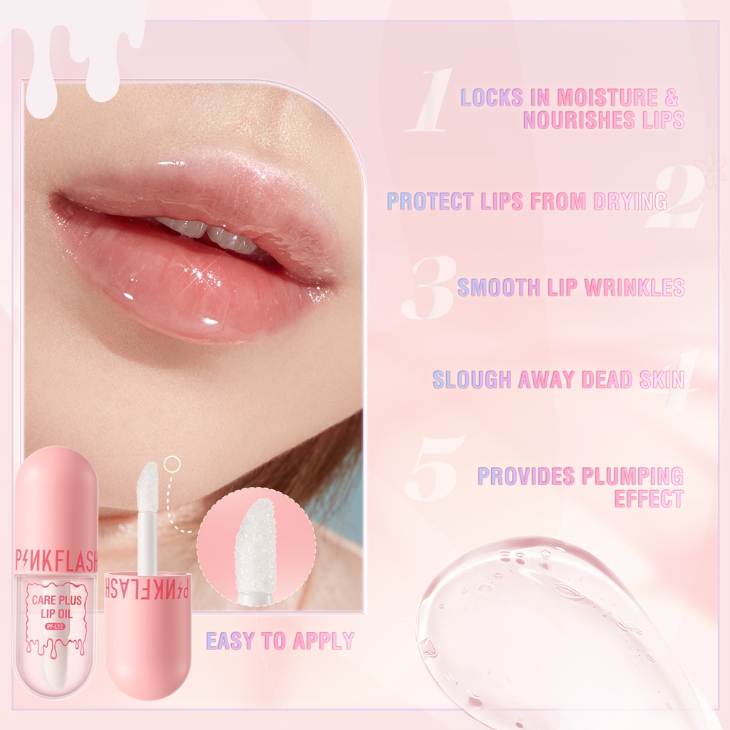 PFL12 - PINKFLASH Care Plus Lip Oil (4ml)