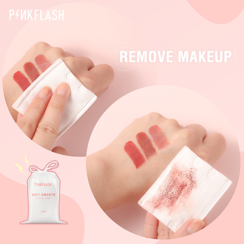 PFT03 - PINKFLASH Makeup Removal Cotton Pad (40pcs)