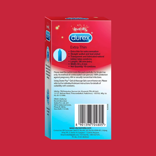 Durex Extra Thin Condom (10 Pcs Pack)