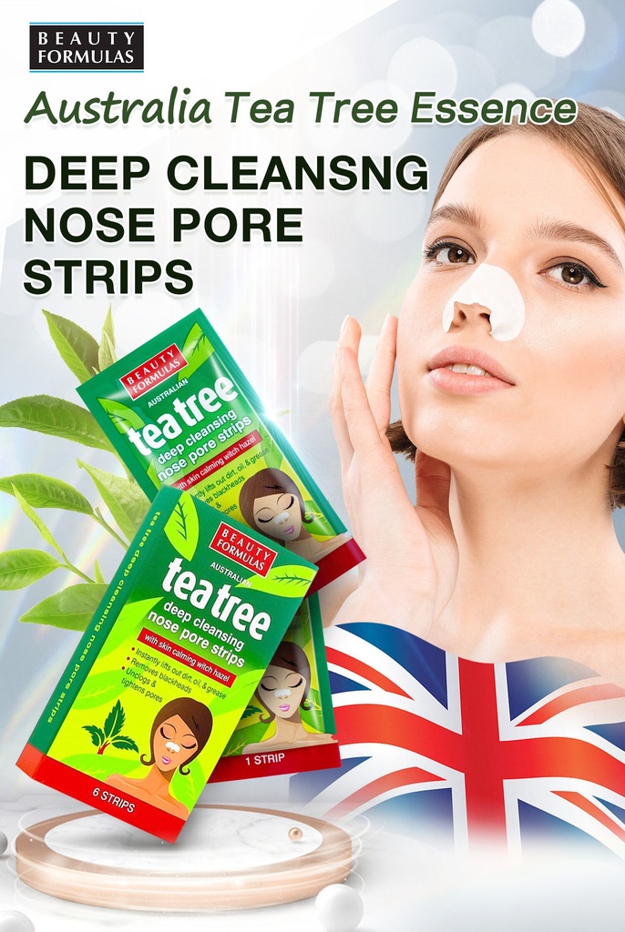 Beauty Formulas Tea Tree Nose Pore Strips 6 Strips