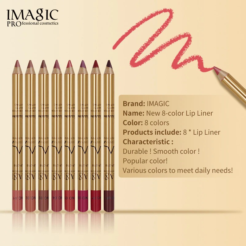 IMLP210 - Imagic 08 Color Matte Lip Liner Set