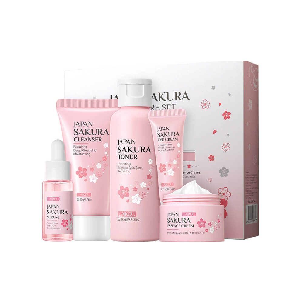 Laikou Japan Sakura 5pcs Skincare Set