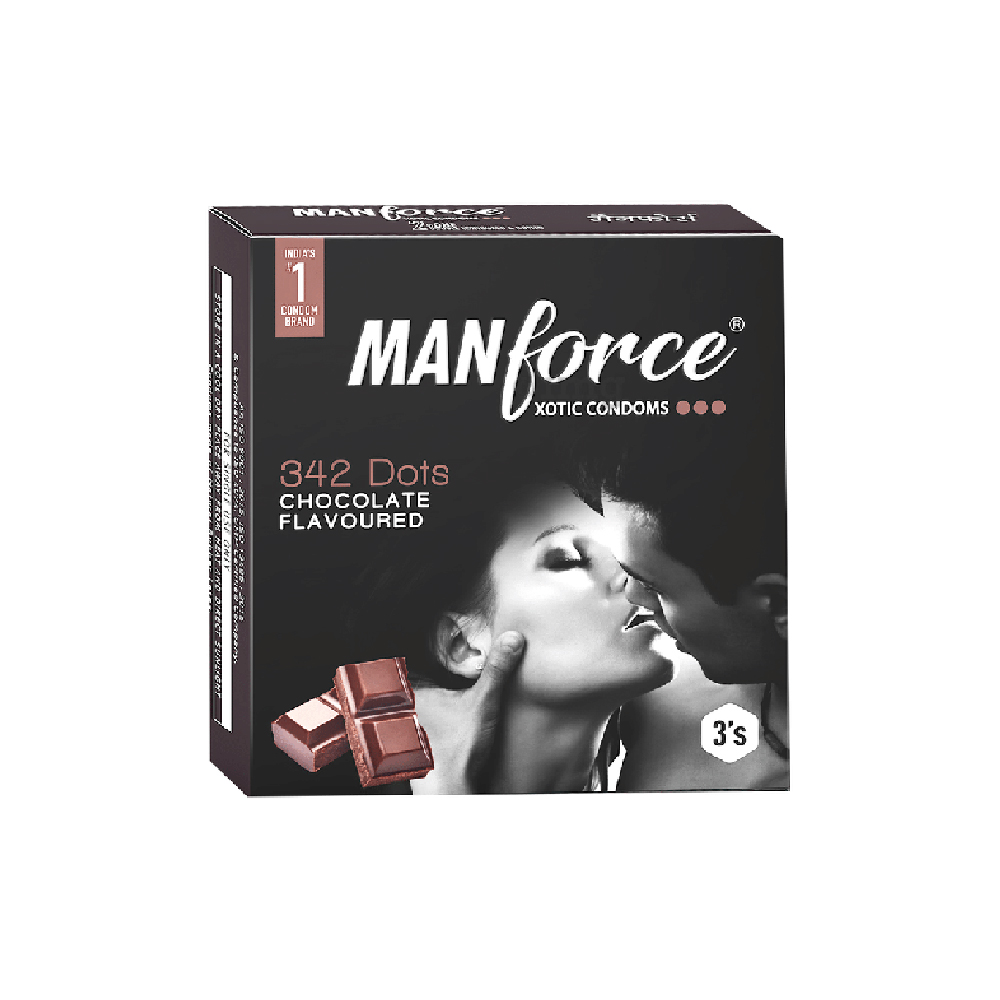 Manforce Xotic Condoms Chocolate Flavoured 342 Dotted