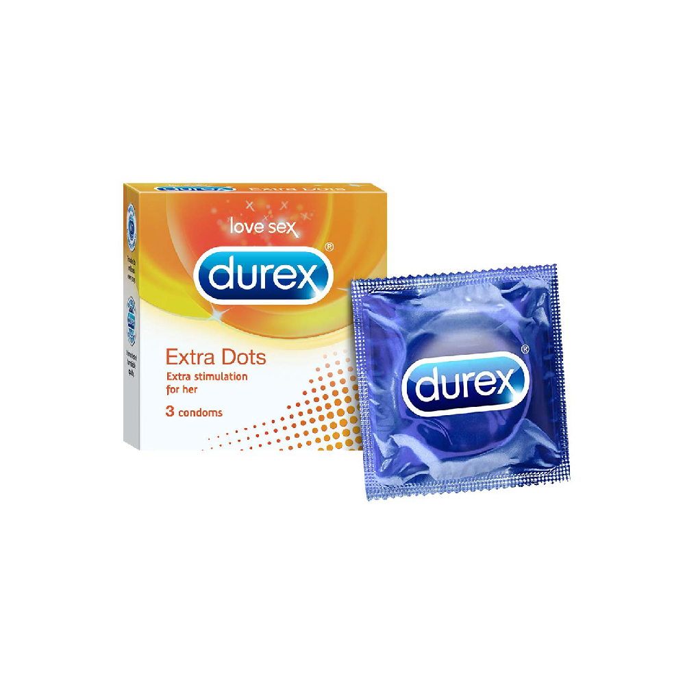 Durex Extra Dots Condoms (3 Pcs)